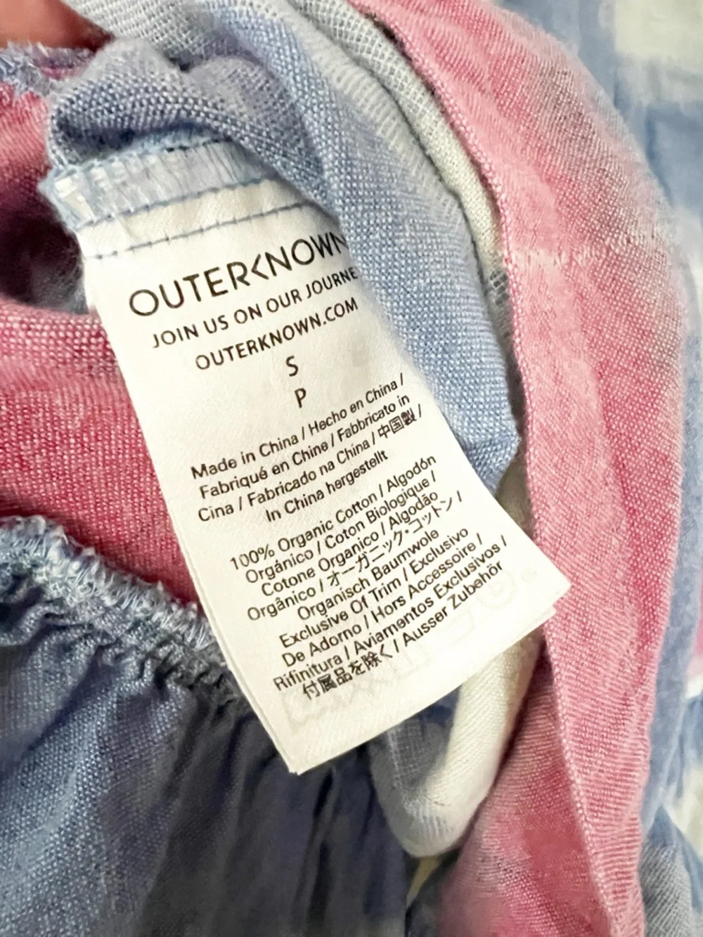 Outerknown Miro Organic Cotton Striped Dress Small